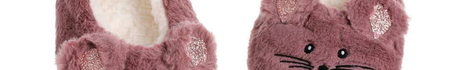 Chausson en forme de souris marron