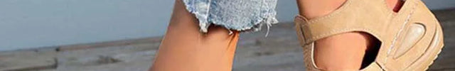 Sandales rétro compensées pour femmes
