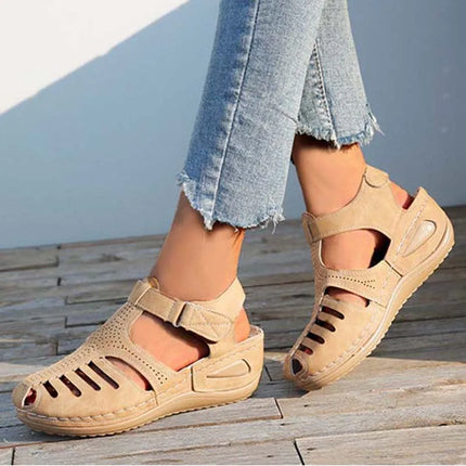 Sandales rétro compensées pour femmes