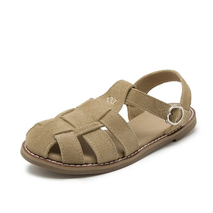 Sandales rétro pour femme beige
