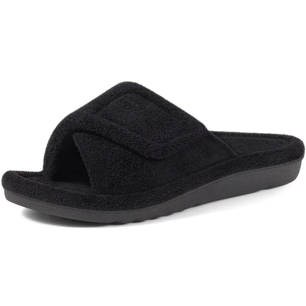 Sandales orthopédiques à peluche noir