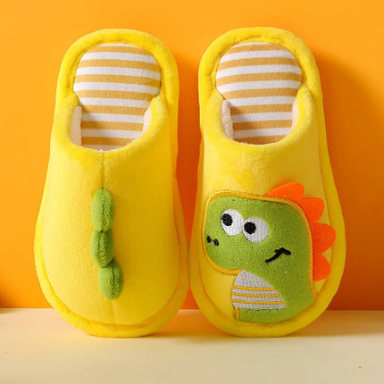 Chaussons dinausore pour bébé jaune