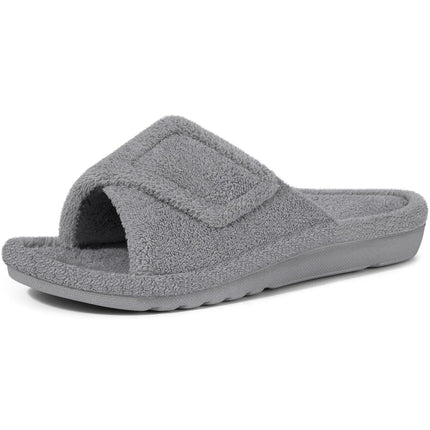 Sandales orthopédiques à peluche gris