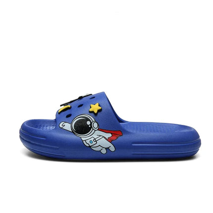 Claquettes astronautes mixtes pour enfant bleu