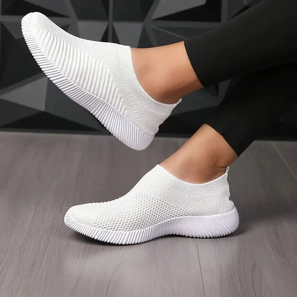 Chaussons orthopédiques en maille blanc