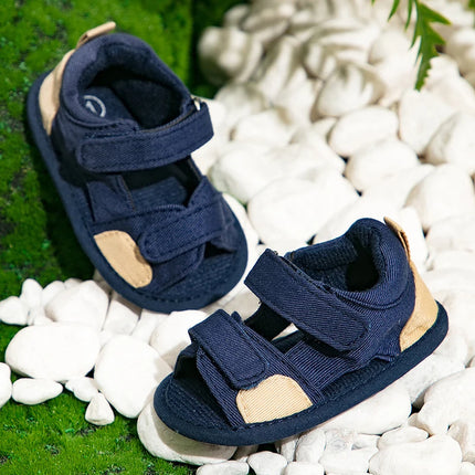 Sandales à scratch pour garçon bleu